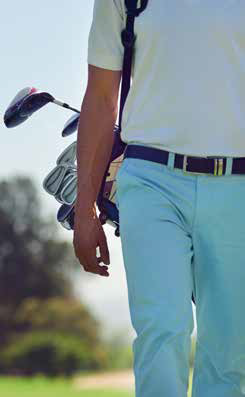 walking man with golf bag